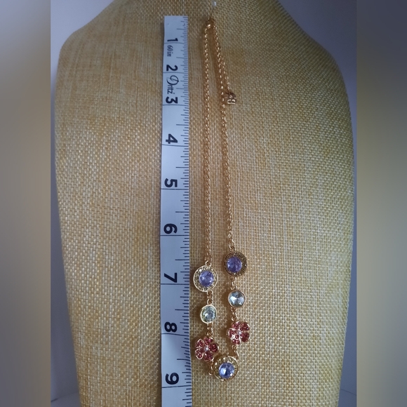 Monet Mother's Day Multi-Colored Flower Gold Tone Necklace Earring Gift Box Set - Picture 10 of 14